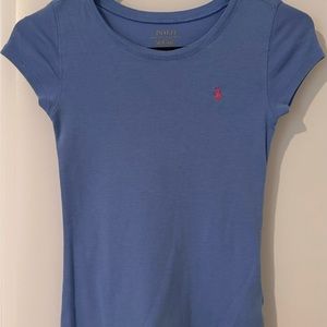 Sz M 8-10 Girls Blue Polo by Ralph Lauren TShirt